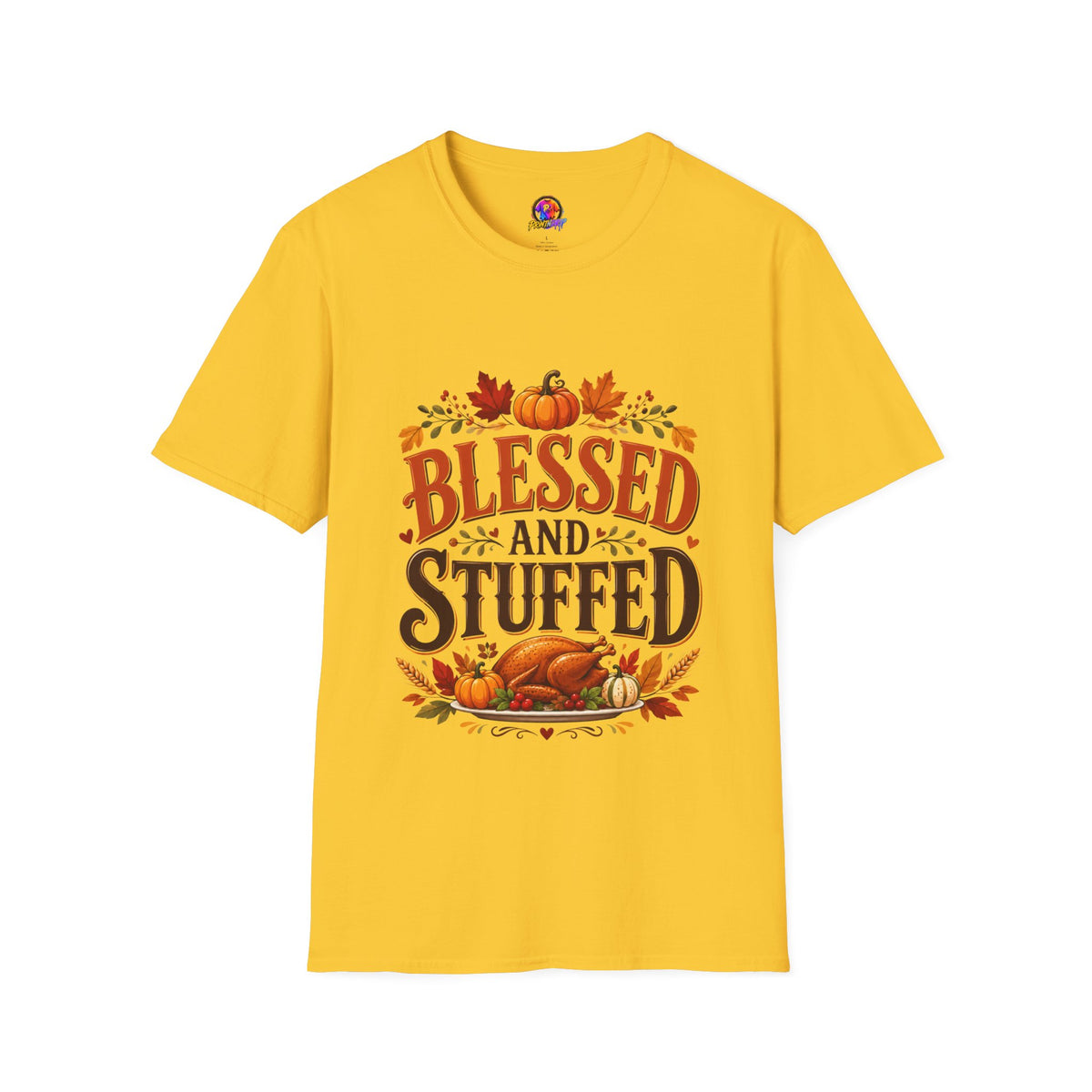 Thanksgiving T-Shirt Blessed and Stuffed Thanksgiving T-Shirt