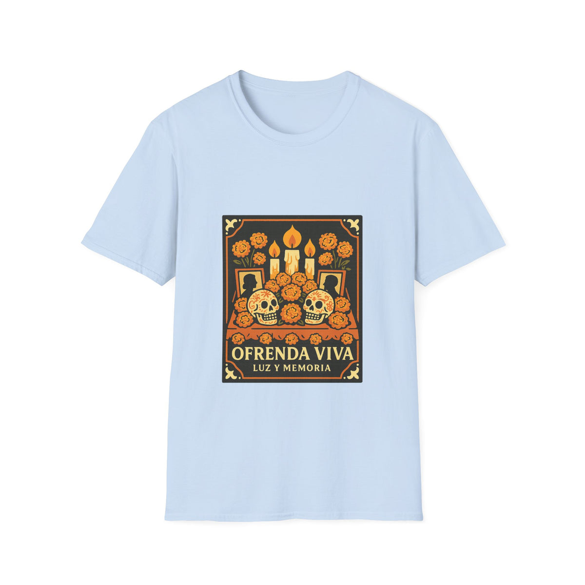 Day of the Dead T-Shirt — 'Ofrenda Viva' Calavera Altar Design - Trending Now - October 2026