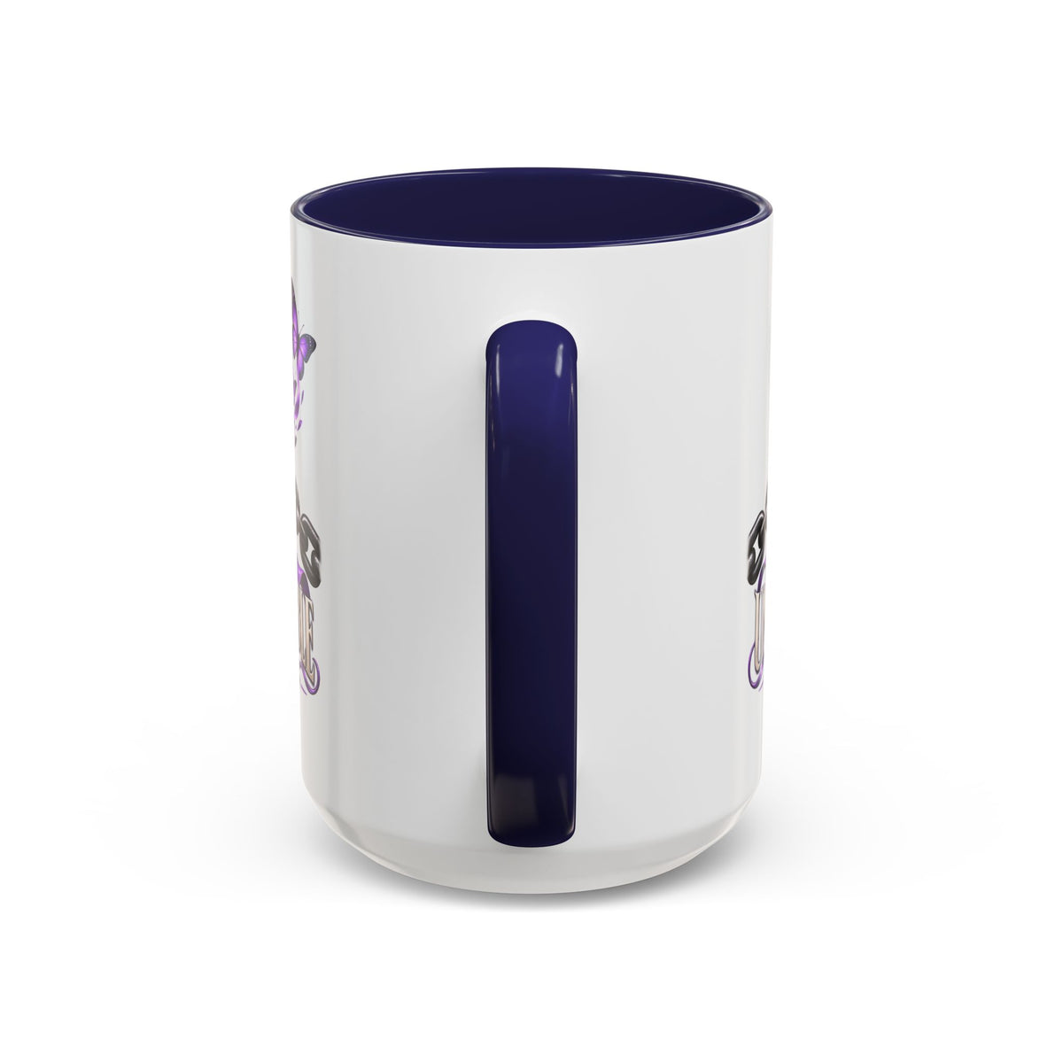 Unbreakable Purple Ribbon Coffee Mug —Domestic Violence Awareness Support Accent Mug