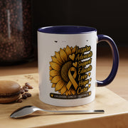 Childhood Cancer Awareness Sunflower Accent Coffee Mug (11/15oz)
