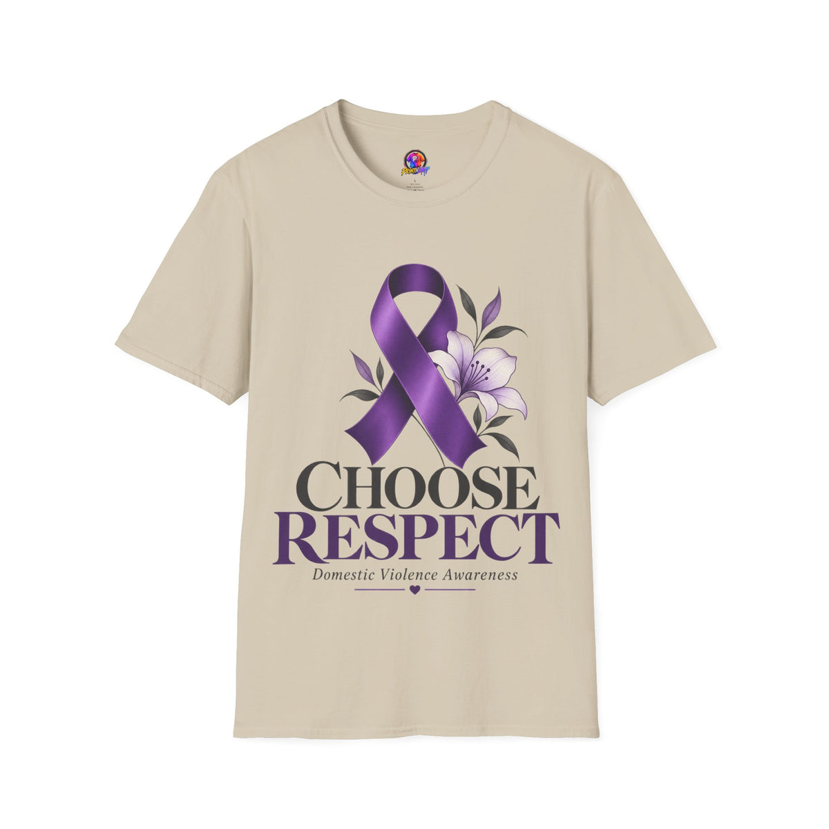 Choose Respect Purple Ribbon T‑Shirt — Domestic Violence Awareness Tee
