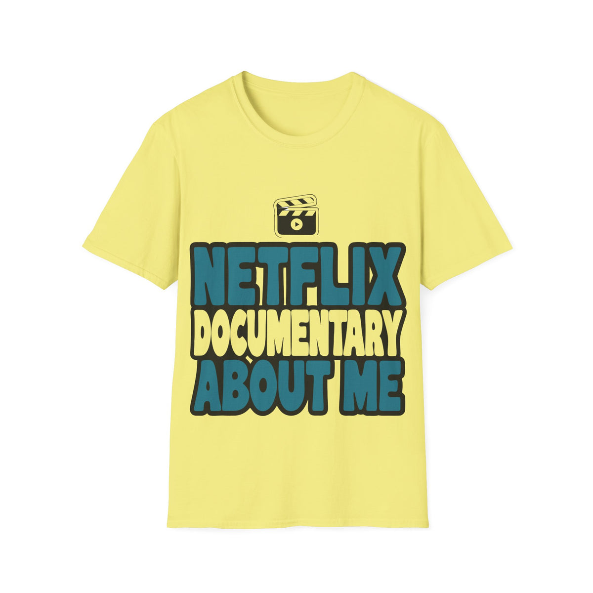Netflix Documentary About Me Blue Block Bubble Font T-Shirt - Y2K Pop Culture Graphic Tee - Trending Now - September 2026