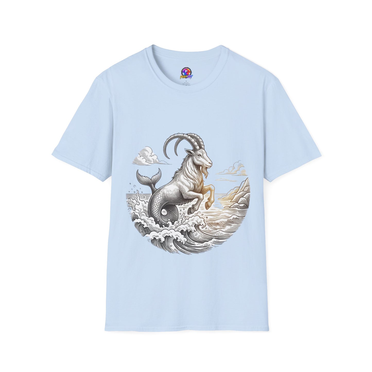 Capricorn Goat-Mermaid T-Shirt — Mythical Sea Goat Zodiac Tee