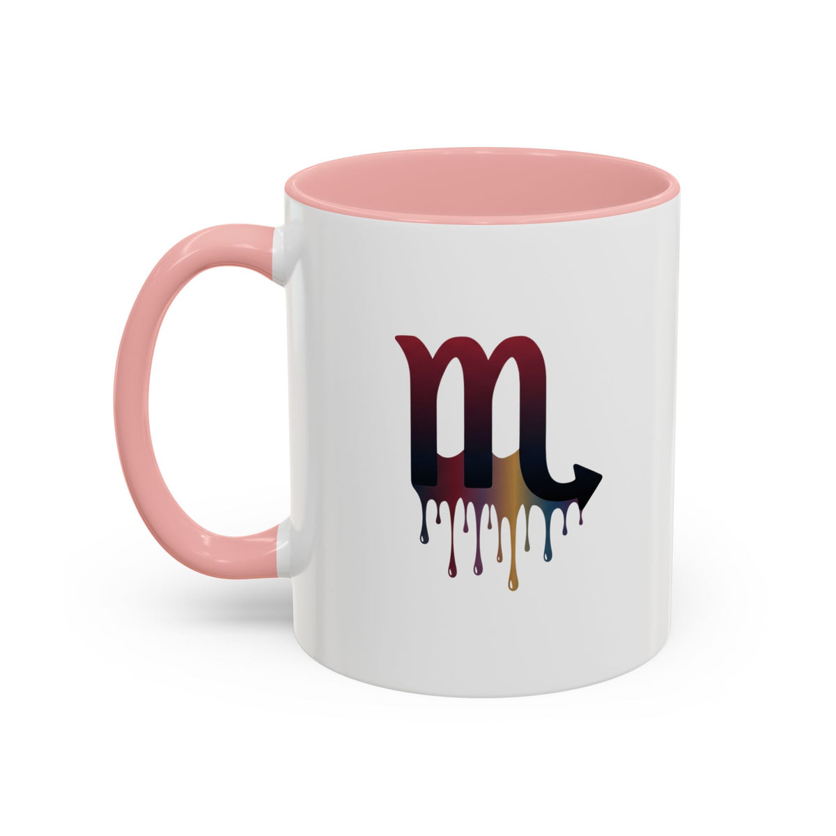 Scorpio Drip Accent Coffee Mug – Zodiac Scorpio Symbol Ceramic Mug