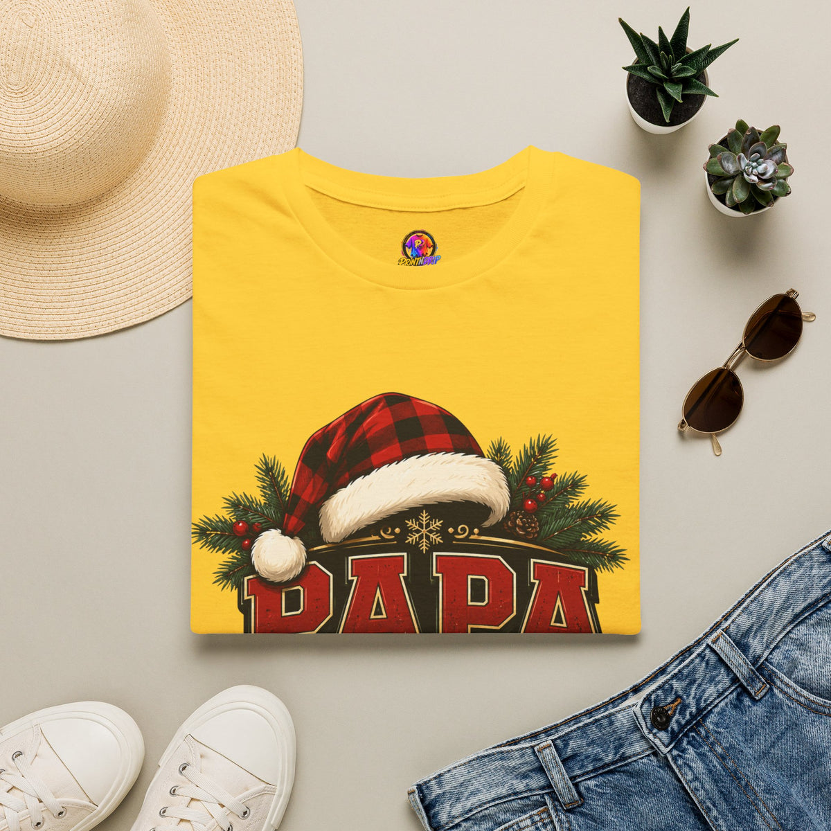 Papa Claus T-Shirt — Festive Holiday Dad Christmas Tee