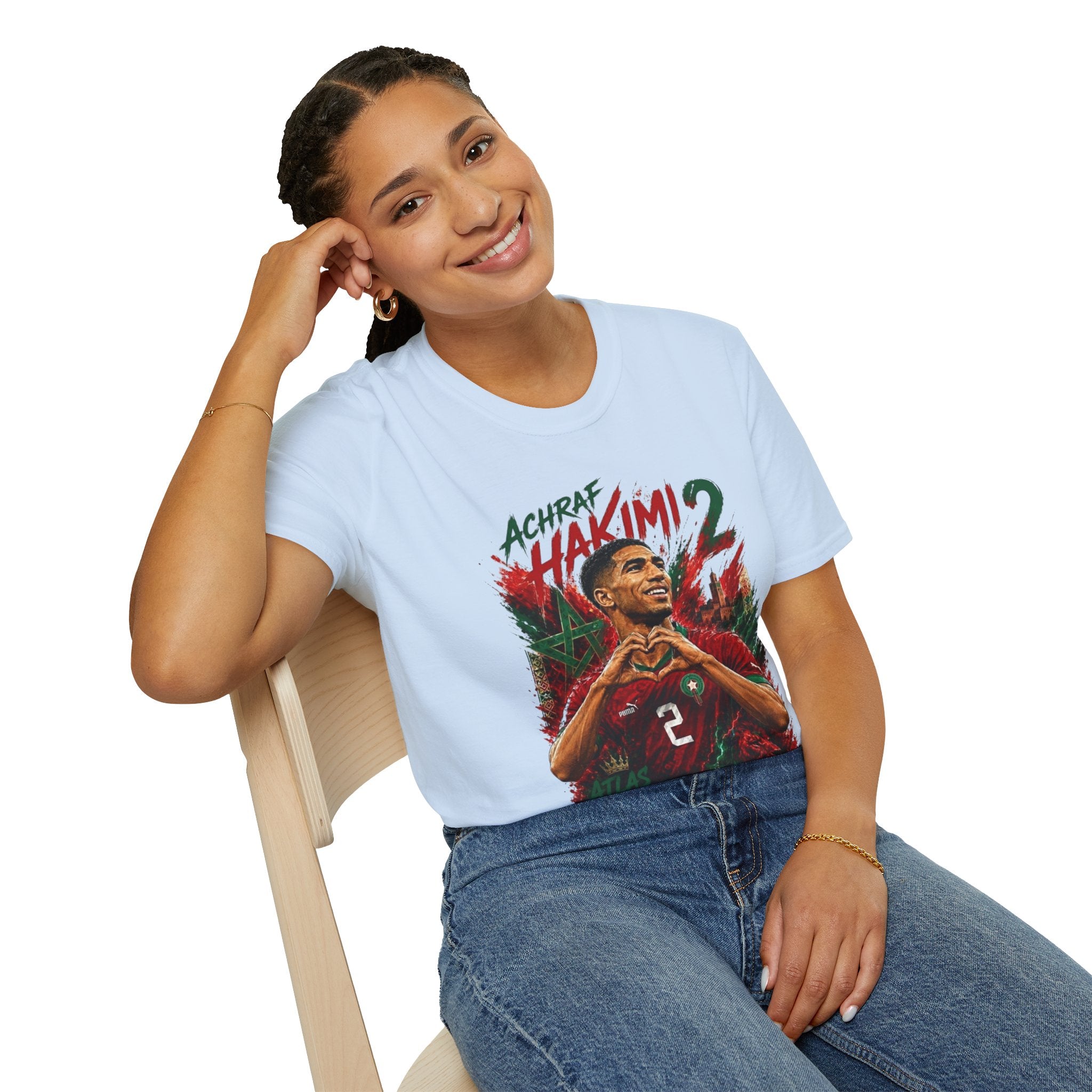 Achraf Hakimi #2 Soccer T-Shirt — Morocco Football Fan Tee