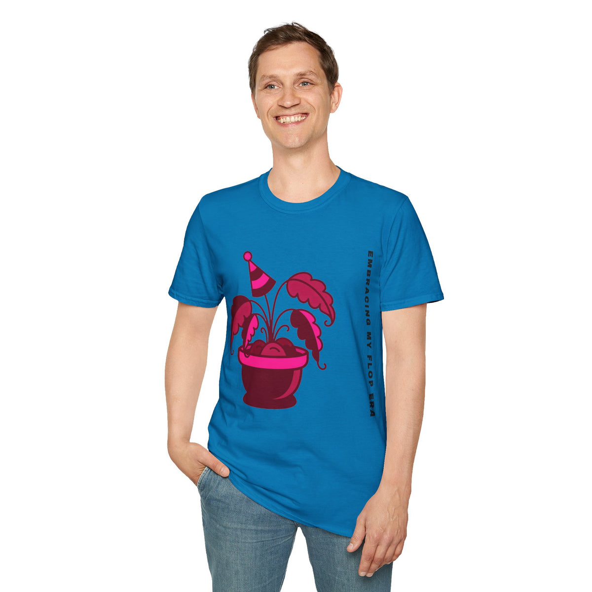 Plant Party T-Shirt — "Embracing" Pink Potted Plant Graphic - Trending Now - September 2026