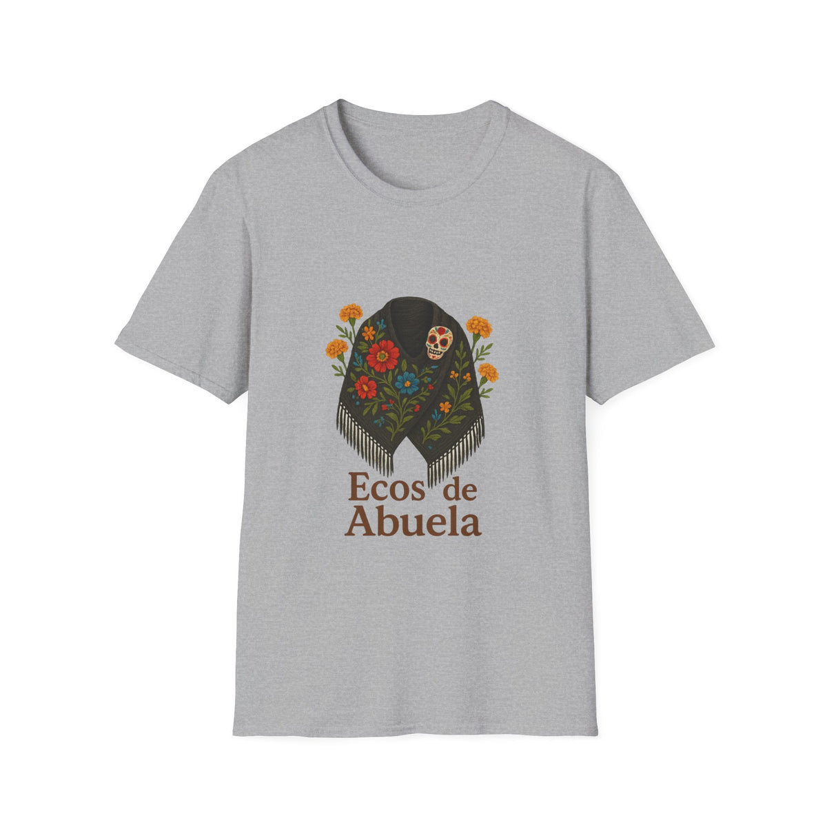 'Ecos de Abuela' Floral Graphic T-Shirt — Spanish Grandma Gift - Trending Now - October 2026