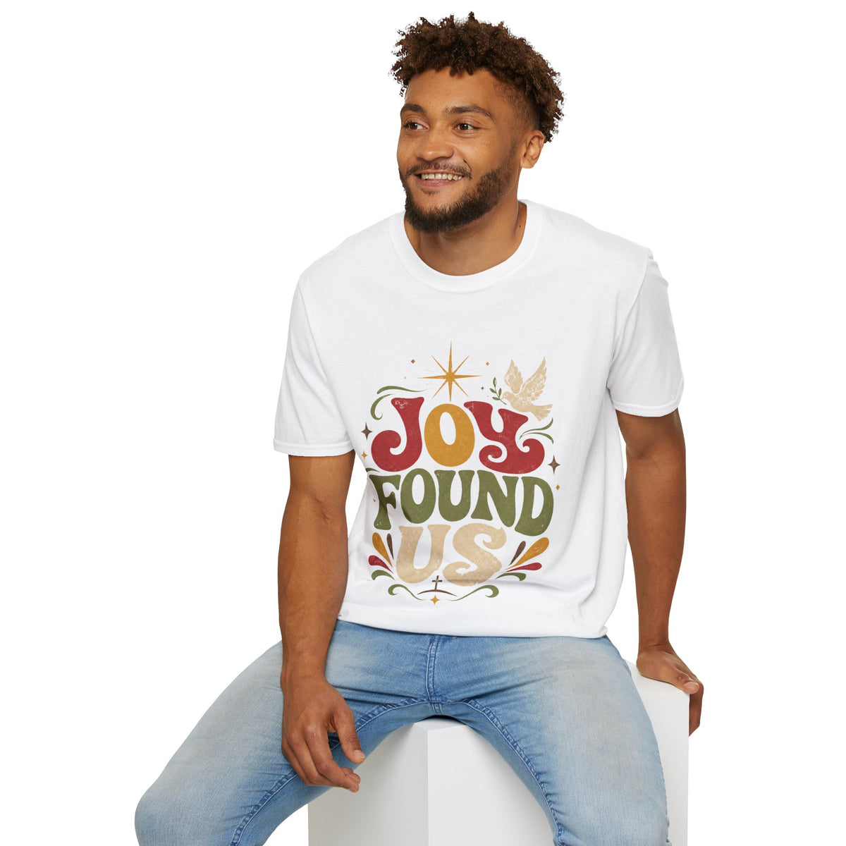 Joy Found Us T‑Shirt — Retro Christmas Holiday Graphic Tee