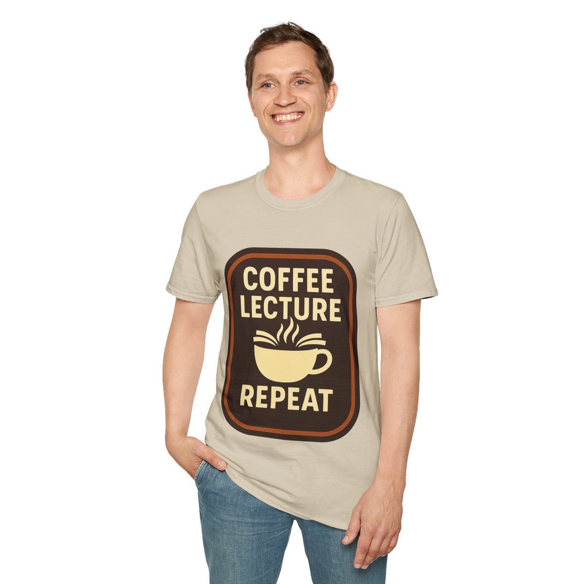 Coffee Lecture Repeat T‑Shirt — Funny Professor Coffee Tee for Teachers & Students - Trending Now - August 2026