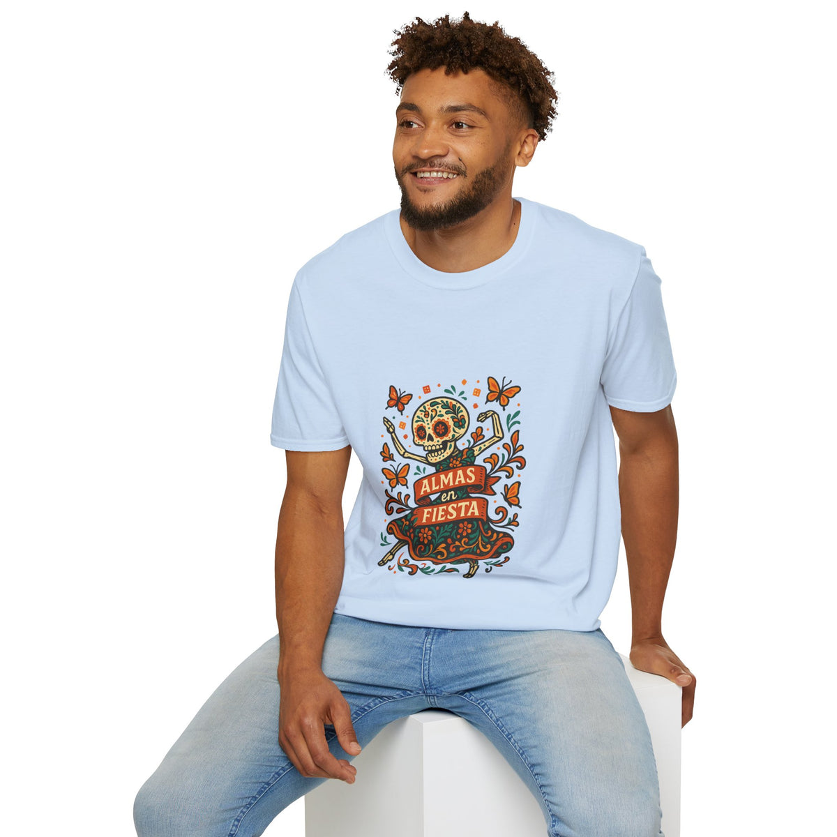 Day of the Dead Fiesta T-Shirt — Calavera Skull with 'Día de Fiesta' Design - Trending Now - October 2026