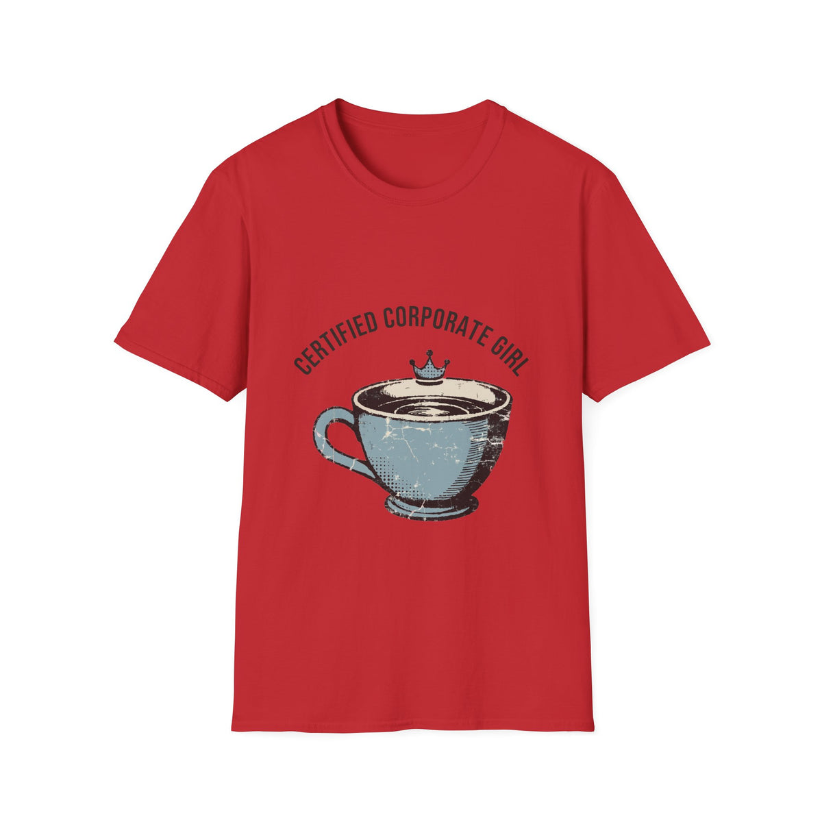 Certified Corporate Girl Retro Coffee Tee - Funny Office Humor Graphic T-Shirt - Trending Now - September 2026