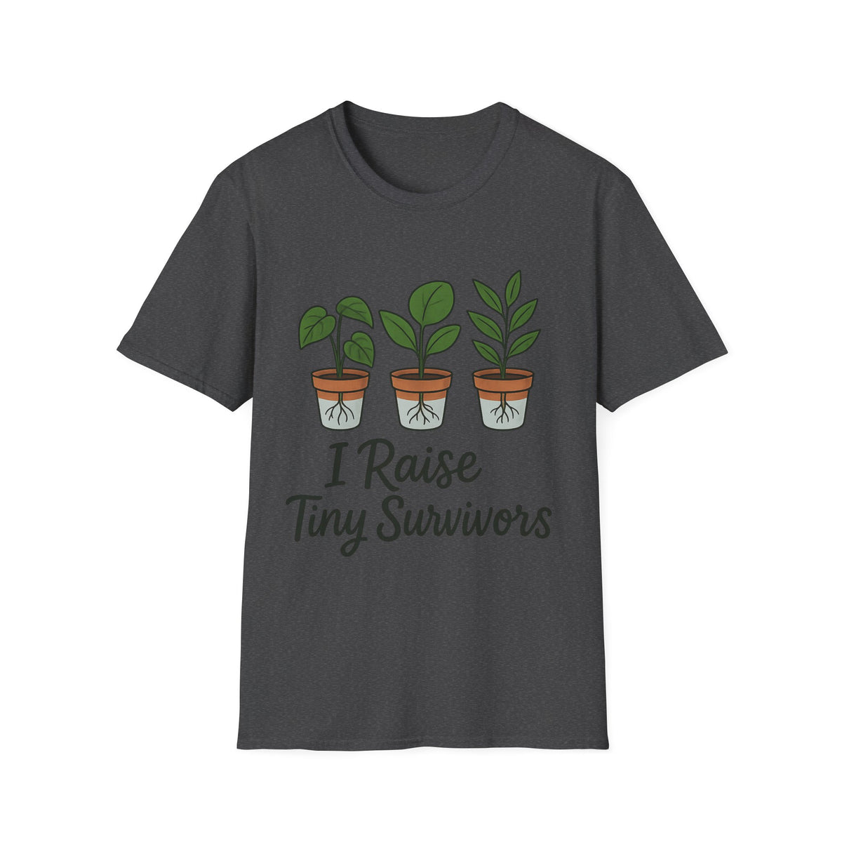 "I Raise Tiny Survivors" Funny Plant Parent Tee - Cute Houseplant Gardener Slogan White T-Shirt - Trending Now - September 2026