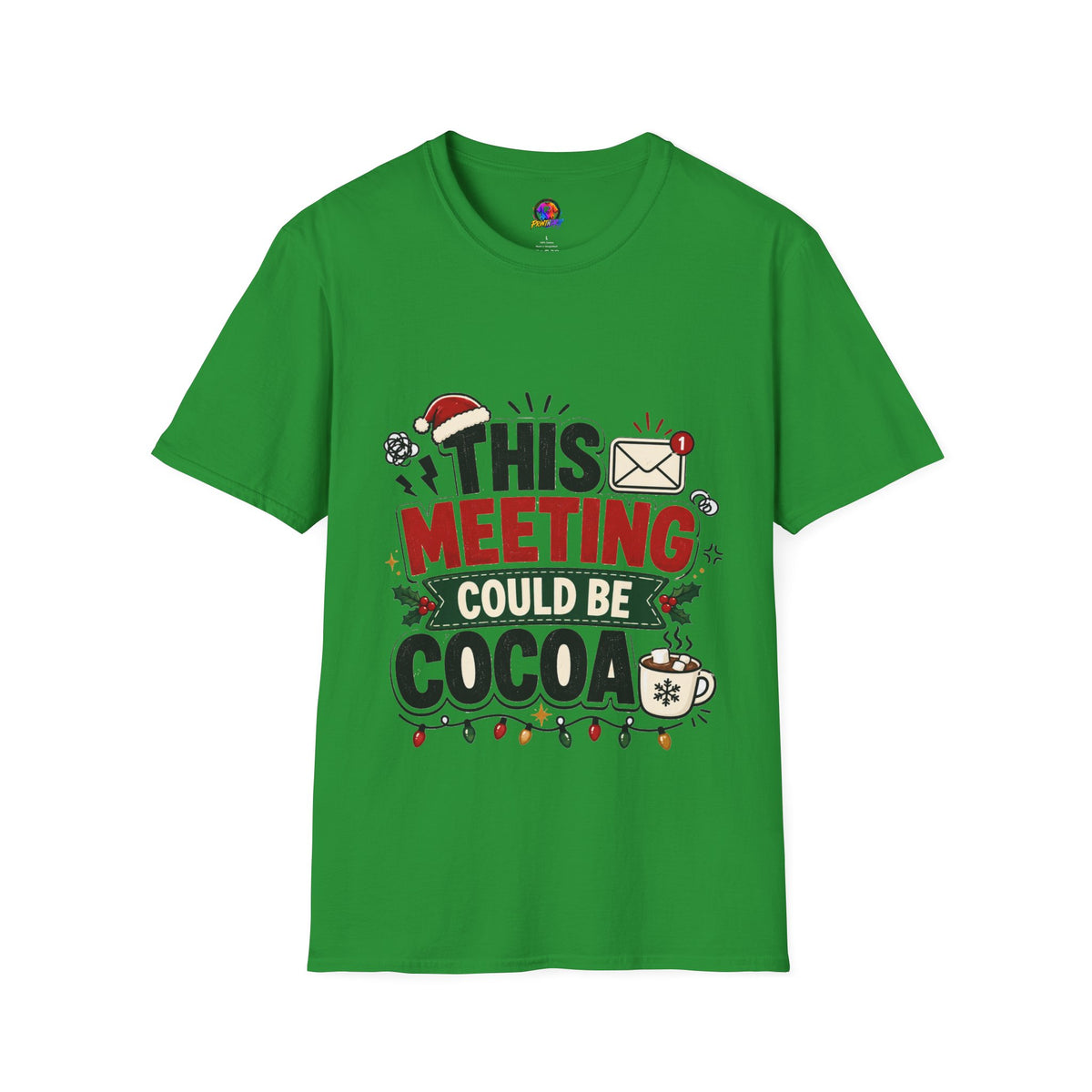 T-Shirt — "This Meeting Could Be Cocoa" Christmas Holiday Graphic Tee