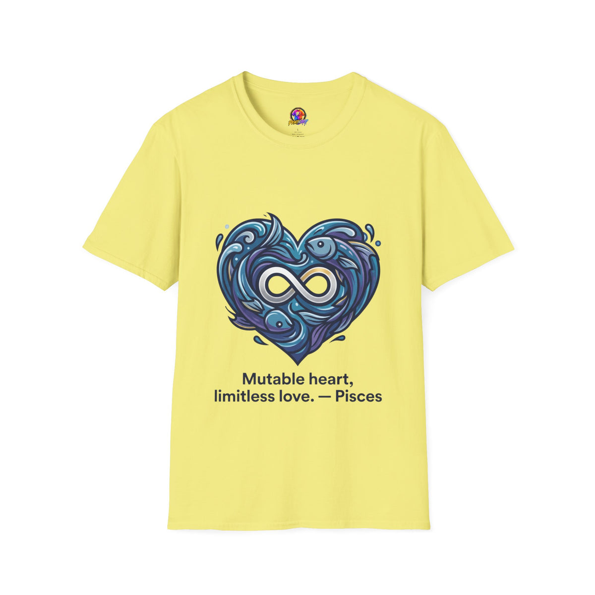 Pisces Infinity Heart T‑Shirt — Zodiac Ocean Love Tee