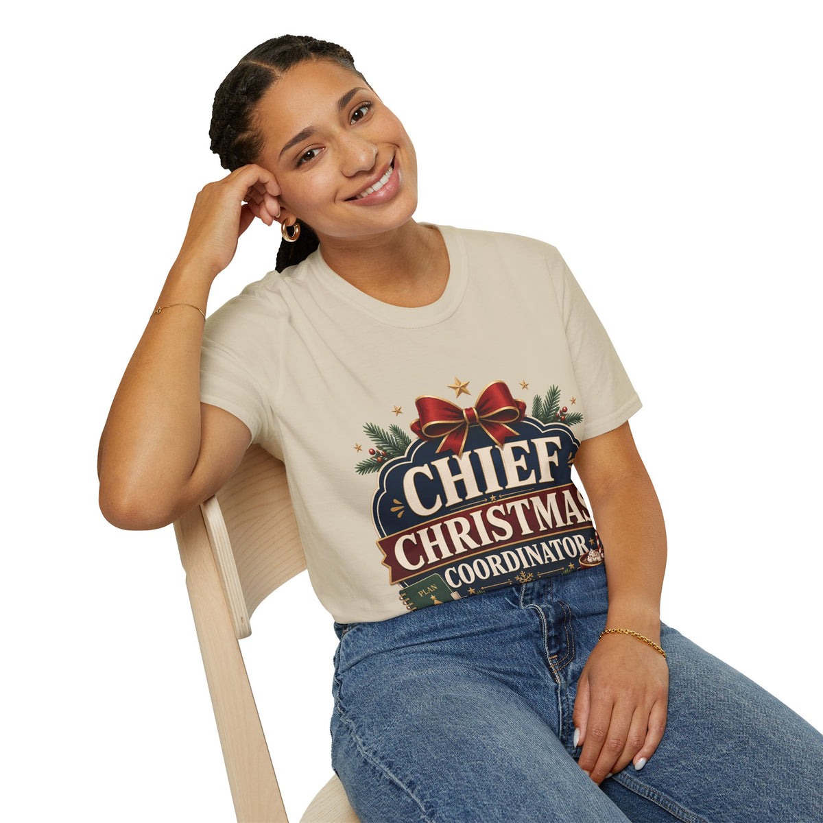 Christmas T-Shirt — "Chief Christmas Coordinator" Holiday Graphic Tee