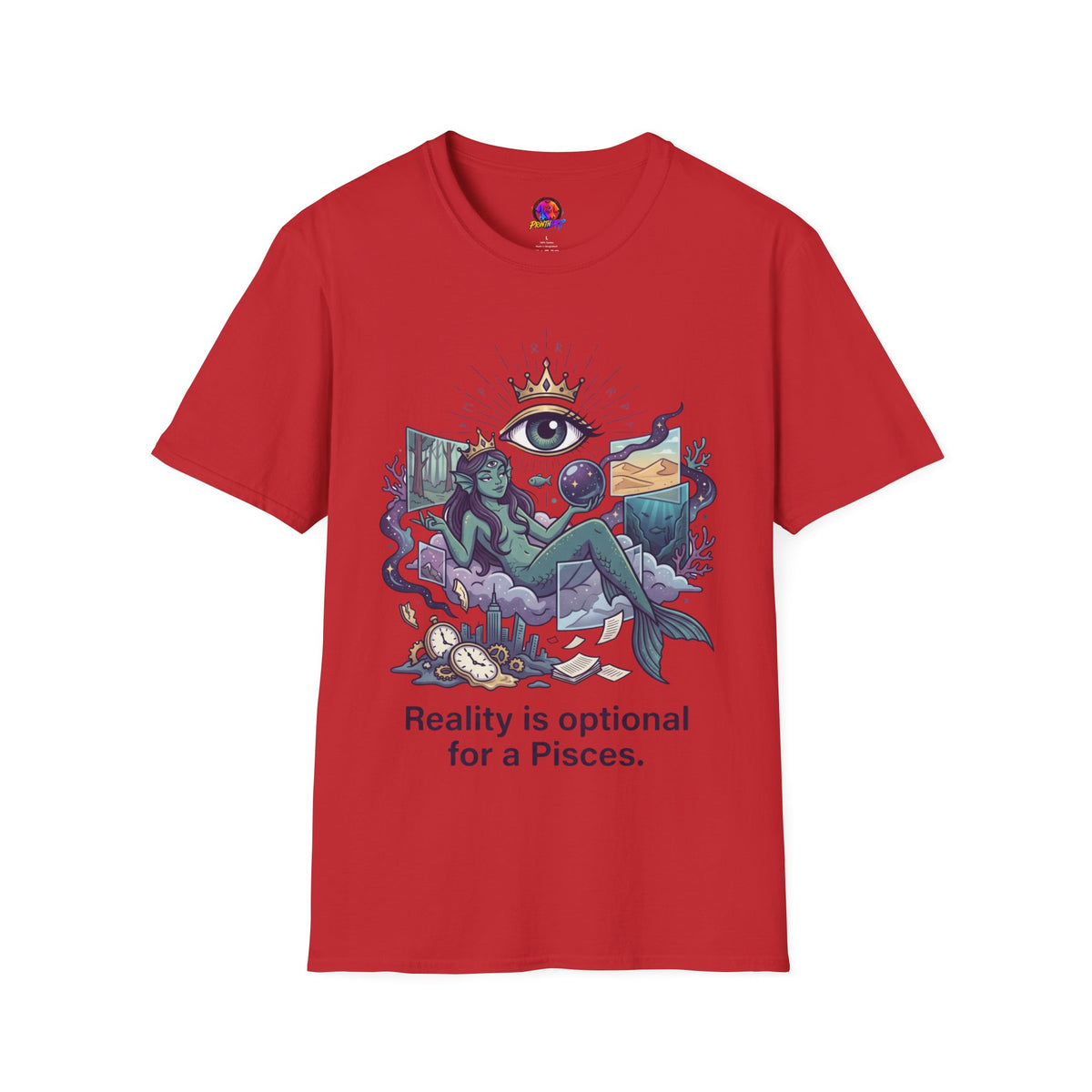 Pisces Mystic Tee — "Reality is optional for a Pisces" Astrological Graphic T-Shirt