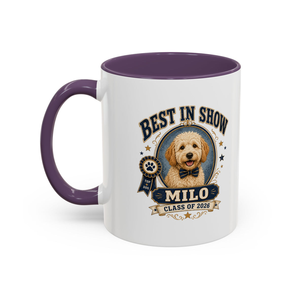 Milo Bailey Dog Dad Mom Best in Show Milo Dog Coffee Mug — Class of 2026 Accent Mug