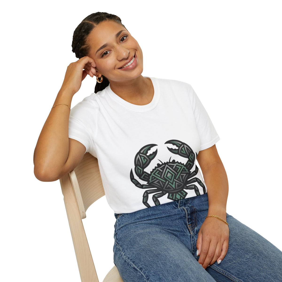 Cancer Zodiac Crab Tribal Graphic T-Shirt — Nautical Beachy Zodiac Style