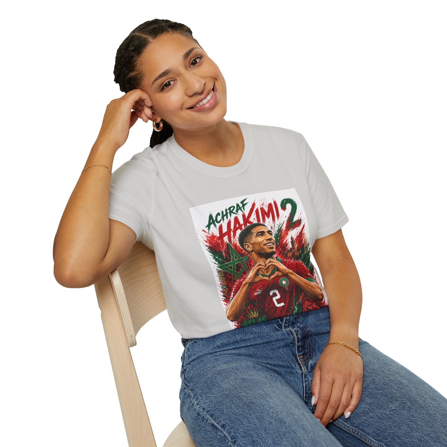Achraf Hakimi #2 Soccer T-Shirt — Morocco Football Fan Tee