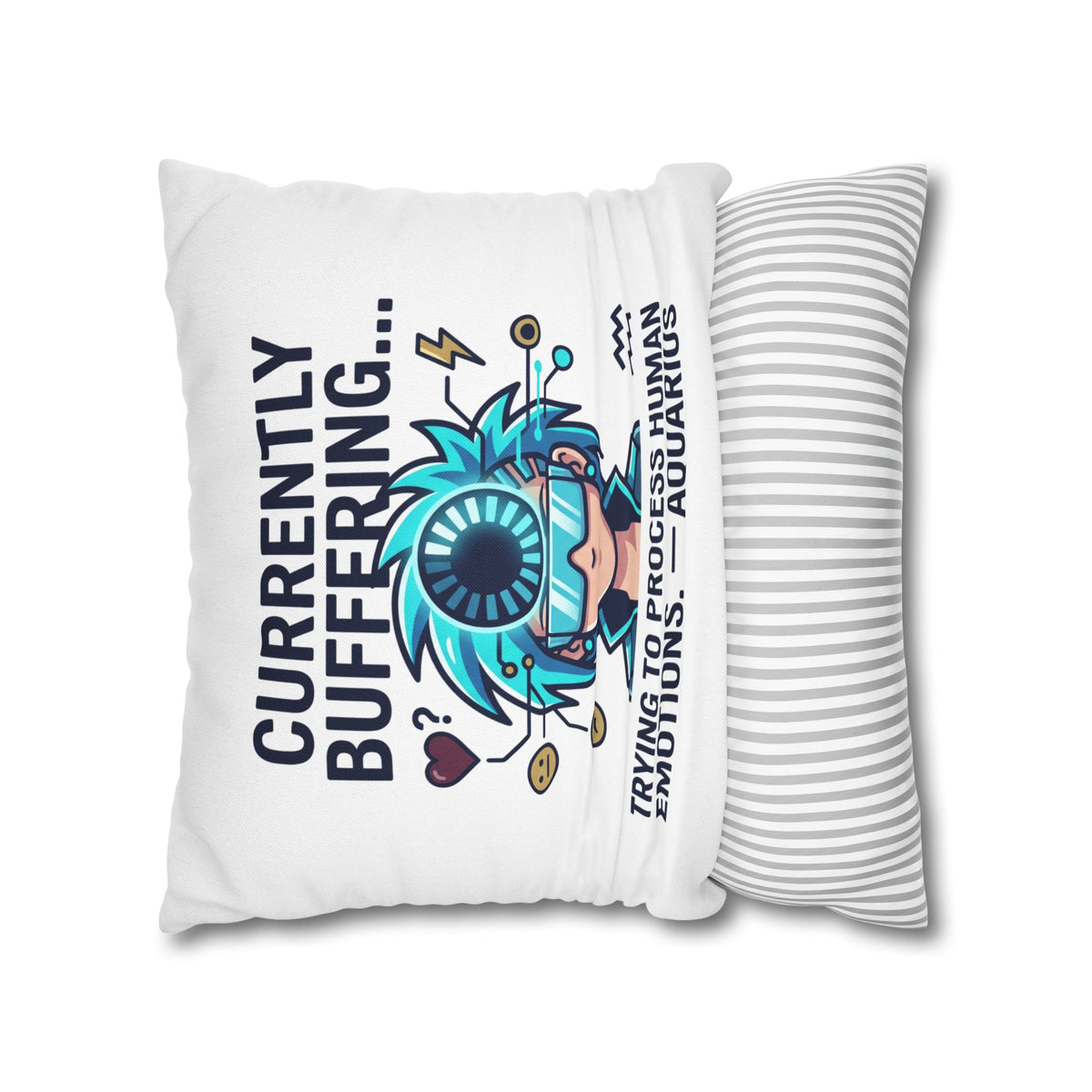 Aquarius Zodiac Spun Polyester Square Pillowcase