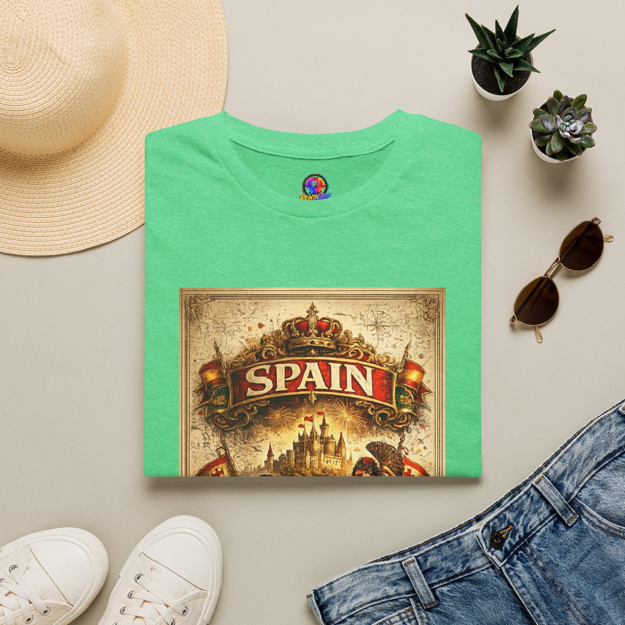 Spain Vintage Travel Graphic T‑Shirt — Retro Spanish Landmark Tee