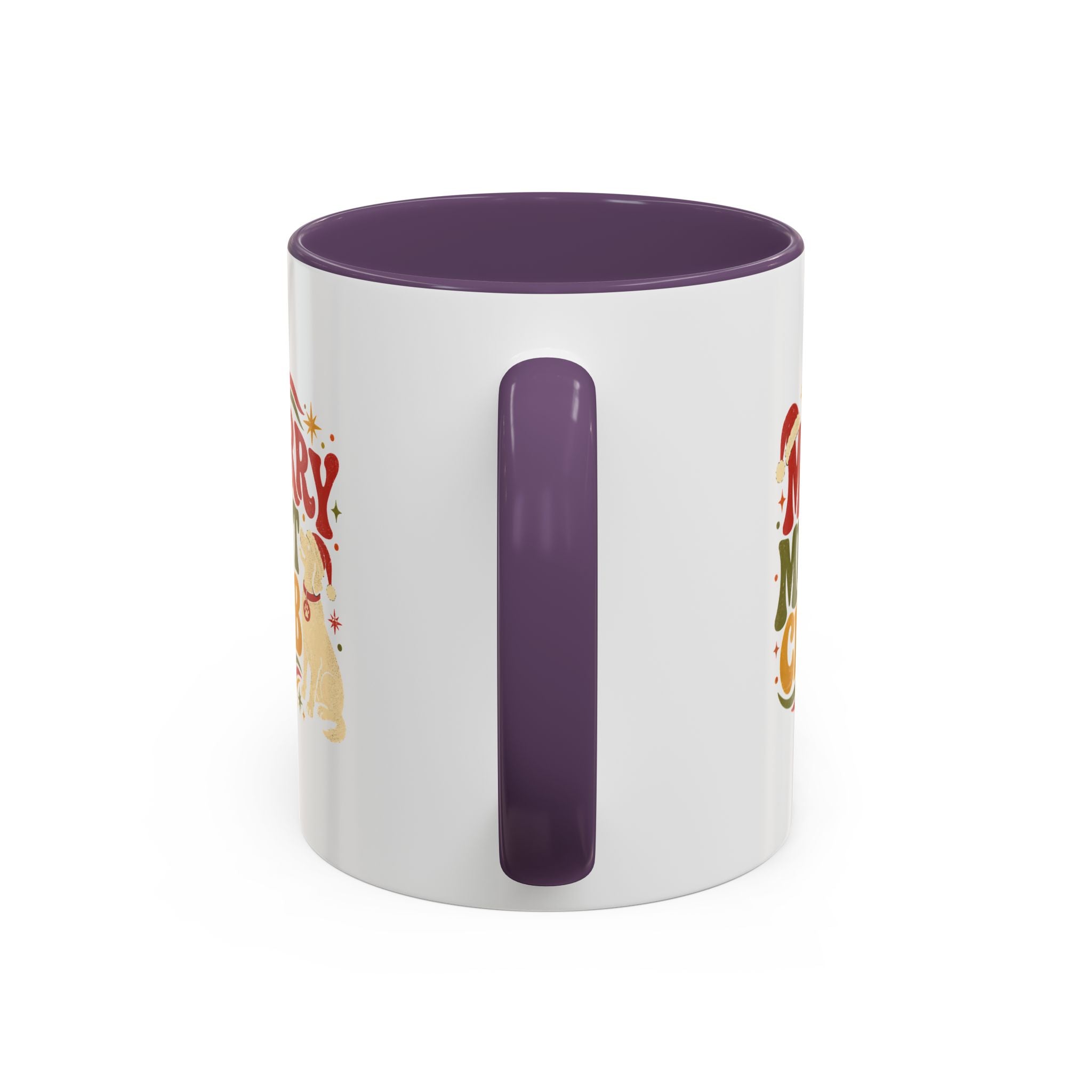 Modern Day Christmas Merry Mutt Club Accent Coffee Mug — Festive Dog Lover Holiday Gift