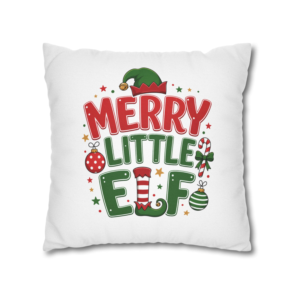 Christmas Pillowcase Merry Little Elf Christmas Pillowcase
