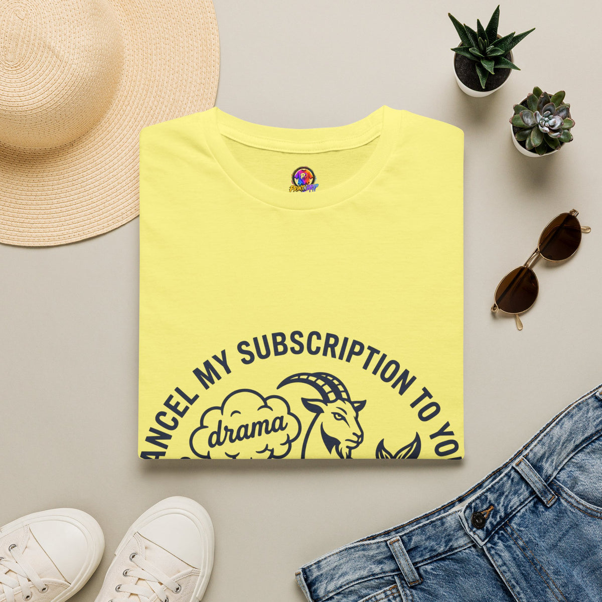 Capricorn Zodiac Tee — "Cancel My Subscription to Your Drama" Horoscope Shirt