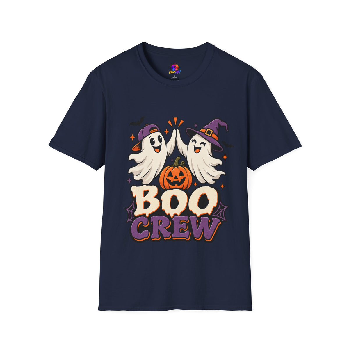 Boo Crew Halloween T-Shirt — Cute Ghosts & Pumpkin Graphic