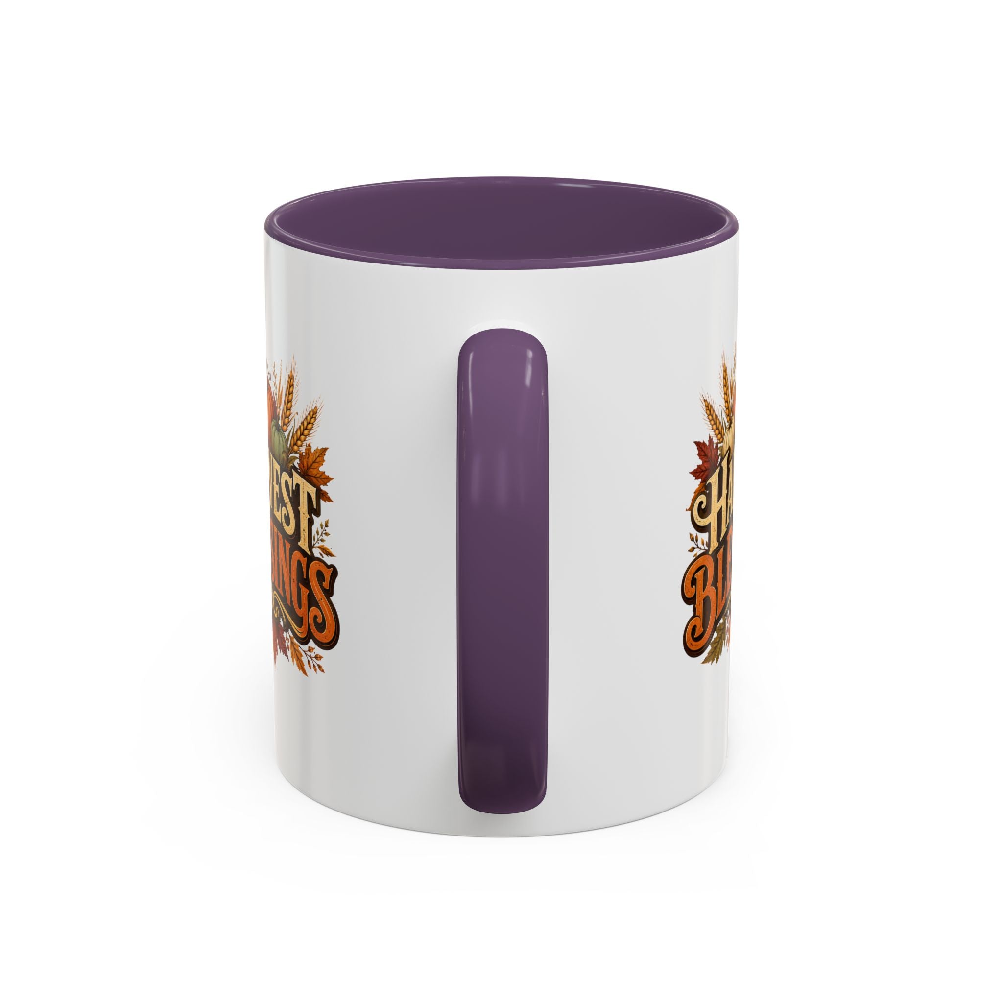 Thanksgiving Mug Harvest Blessings Coffee Mug — Fall Pumpkin & Wheat Thanksgiving Mug