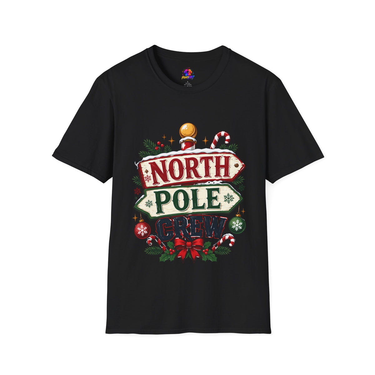 T-Shirt — North Pole Crew Christmas Holiday Graphic Tee