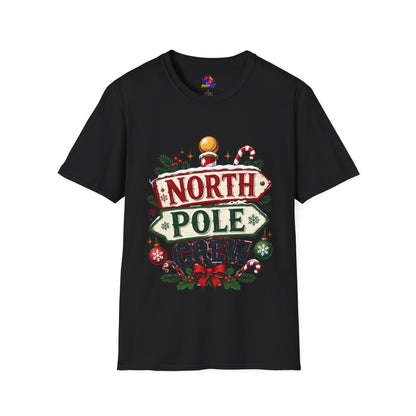 T-Shirt — North Pole Crew Christmas Holiday Graphic Tee