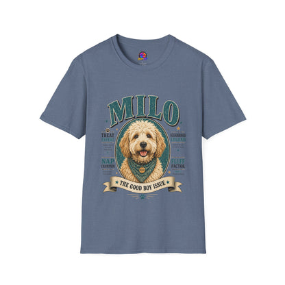 Dog Lover T-Shirt — "MILO" Personalized Pet Portrait Tee