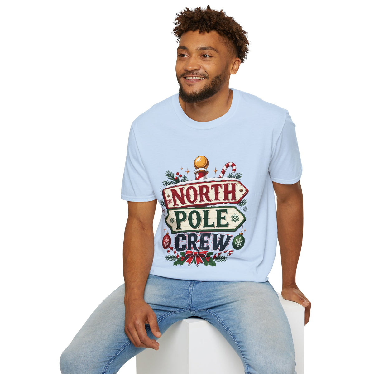T-Shirt — North Pole Crew Christmas Holiday Graphic Tee