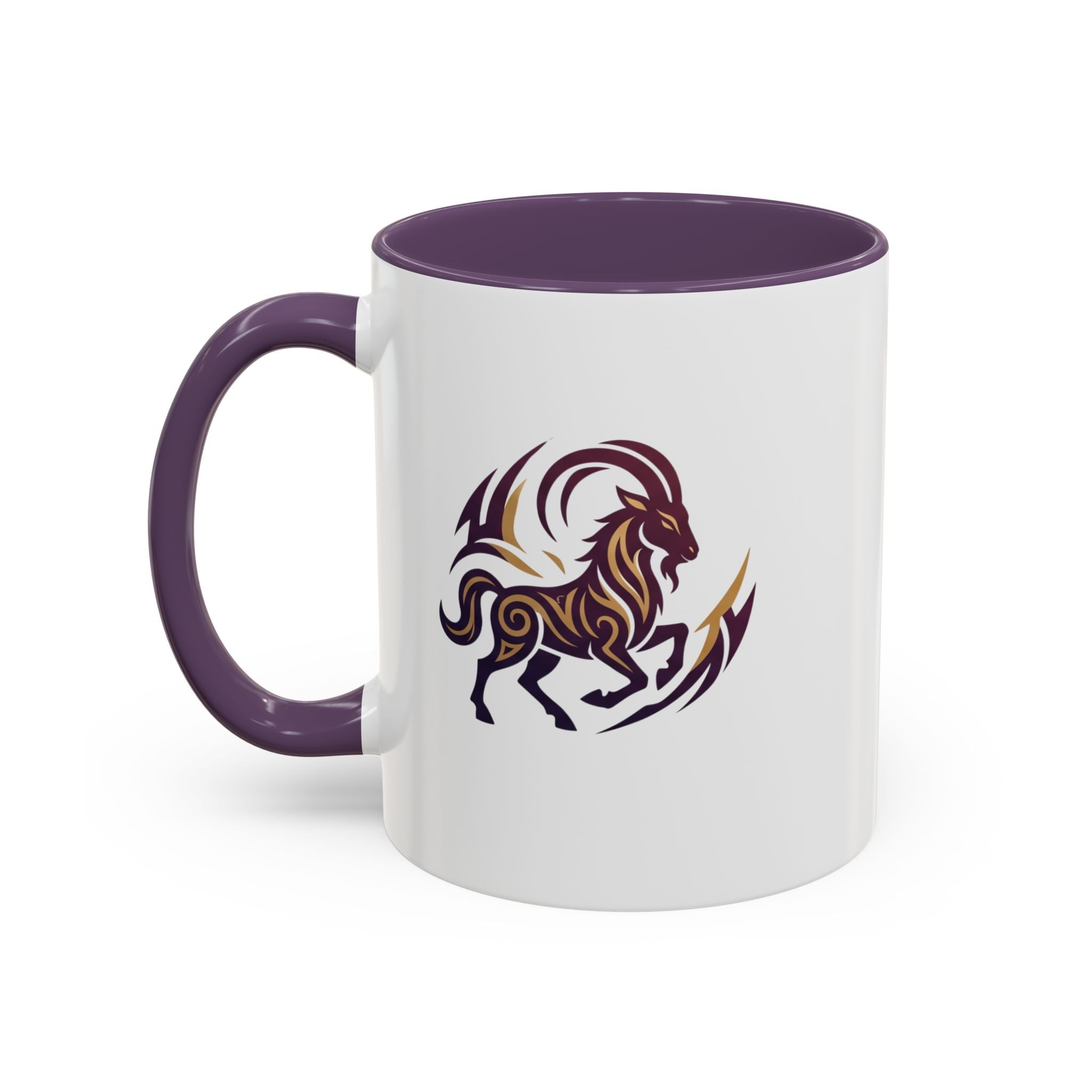 Capricorn Tribal Goat Accent Coffee Mug — Zodiac Horoscope Gift