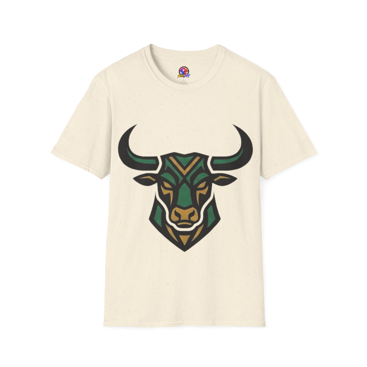 Bull Head Graphic T-Shirt — Tribal Geometric Rodeo Tee