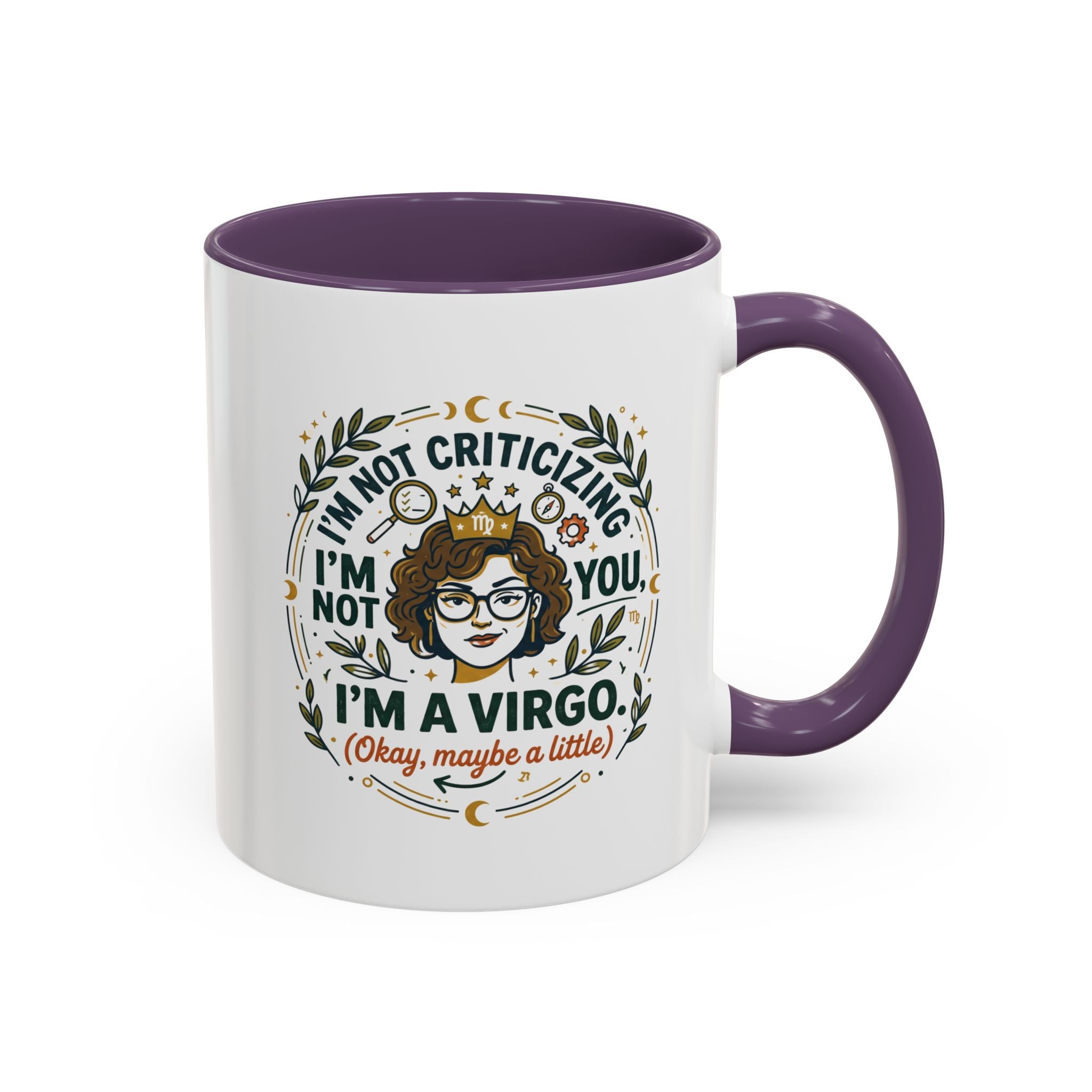 Virgo Coffee Mug - "I'm Not Criticizing, I'm a Virgo" Accent Ceramic Mug (11/15oz)