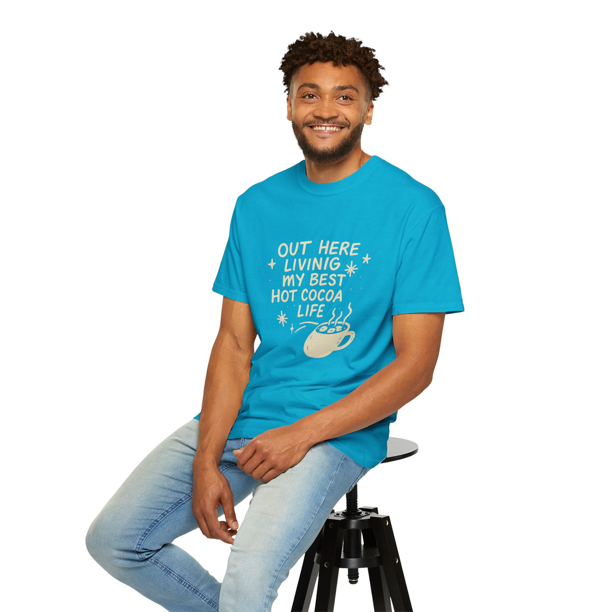 Hot Cocoa Life T-Shirt — "Out Here Living My Best Hot Cocoa Life" Graphic Tee - Trending Now - October 2026