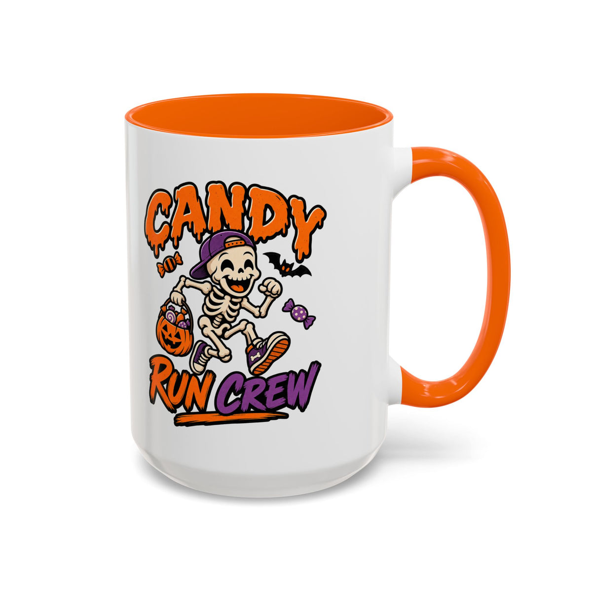 Candy Run Crew Coffee Mug — Halloween Skeleton Trick-or-Treat Accent Mug (11/15oz)
