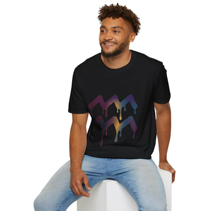 Dripping Mountain Graphic Tee — Vaporwave Sunset T-Shirt