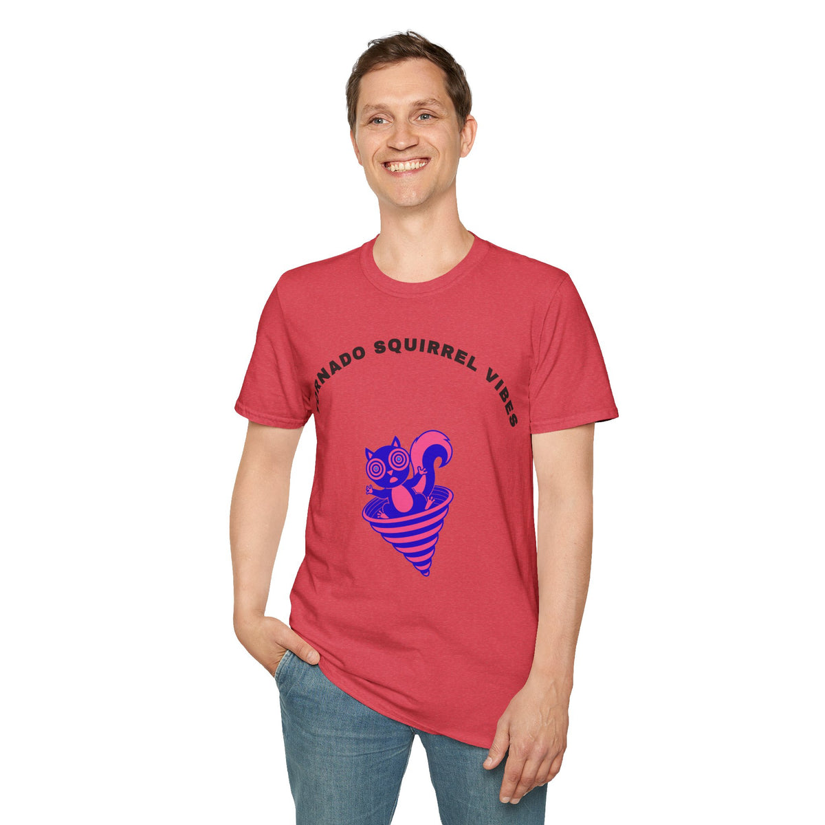 T-Shirt — Tornado Squirrel Vibes Cute Cat Cone Graphic Tee - Trending Now - September 2026