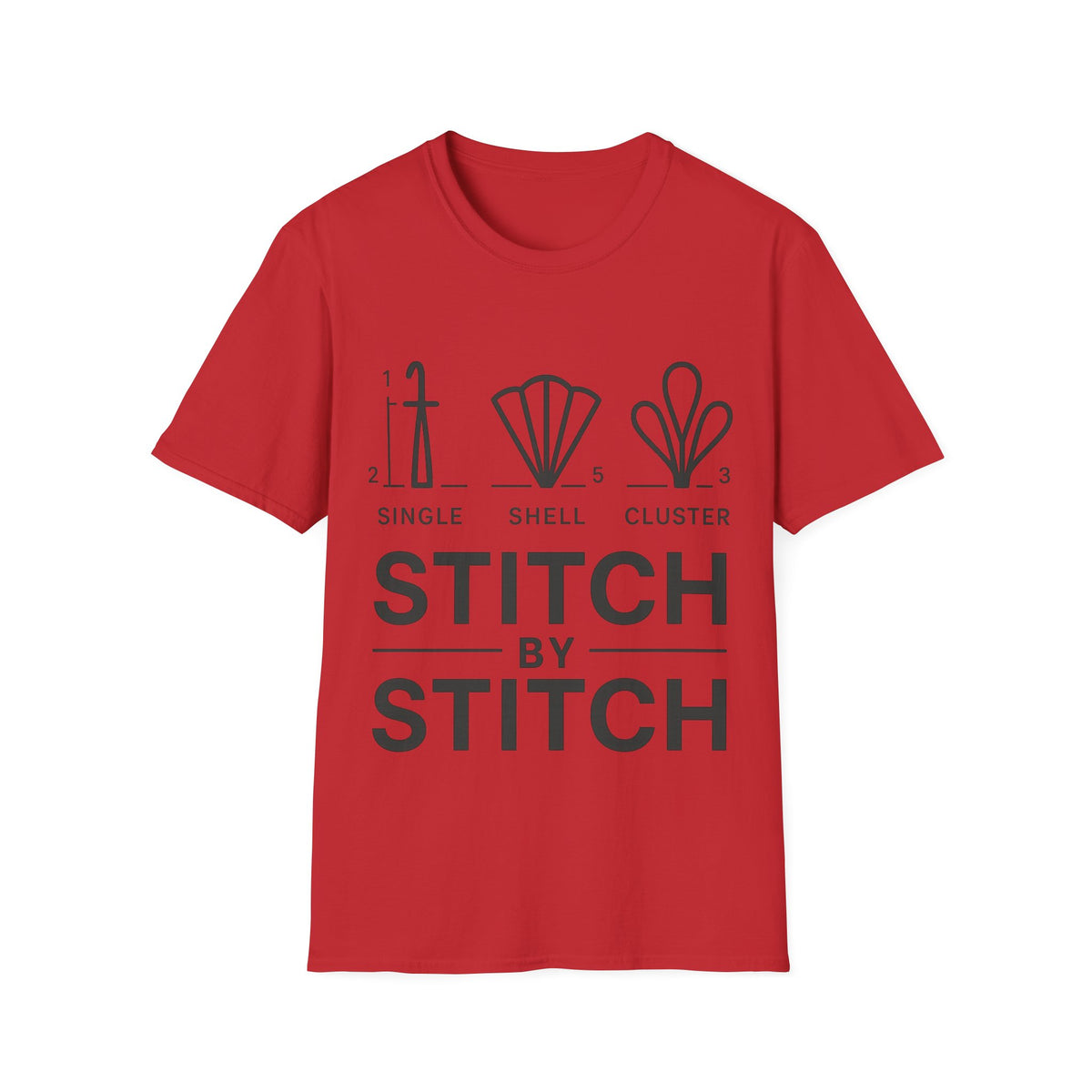 "Stitch By Stitch" Minimalist Crafting Tee | Sewing Knitting Embroidery T-Shirt - Trending Now - September 2026