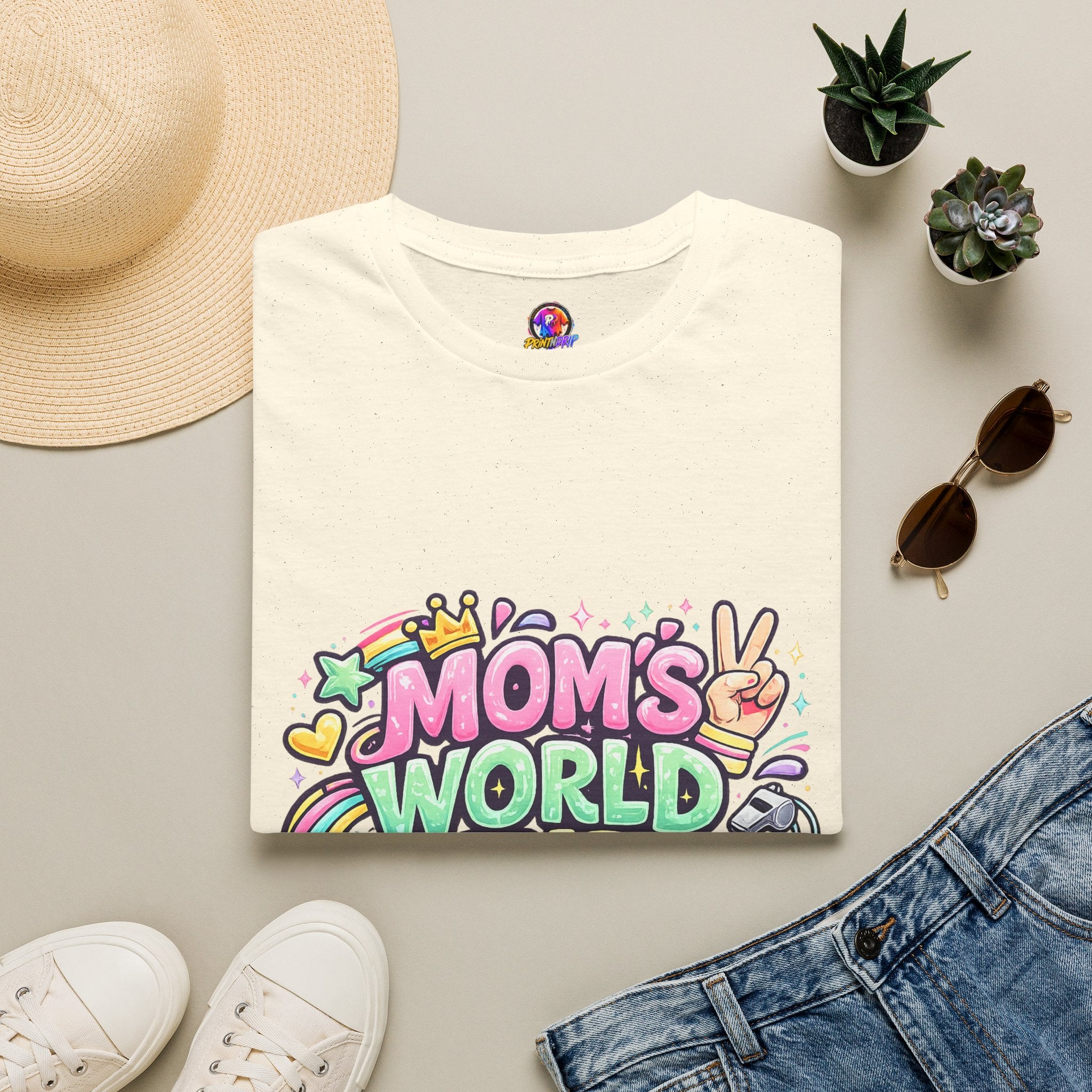 Girls Kids Mom's World Cup Era T‑Shirt — Playful Soccer Mom Tee