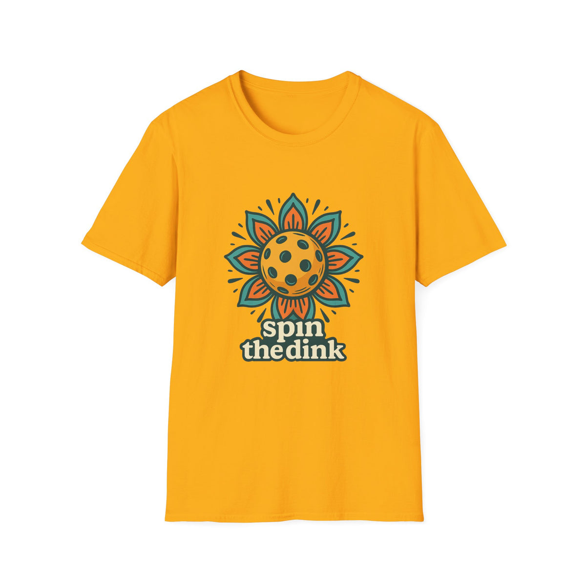 T-Shirt — 'Spin the Dink' Sunflower Paddle Tennis Graphic Tee - Trending Now - August 2026