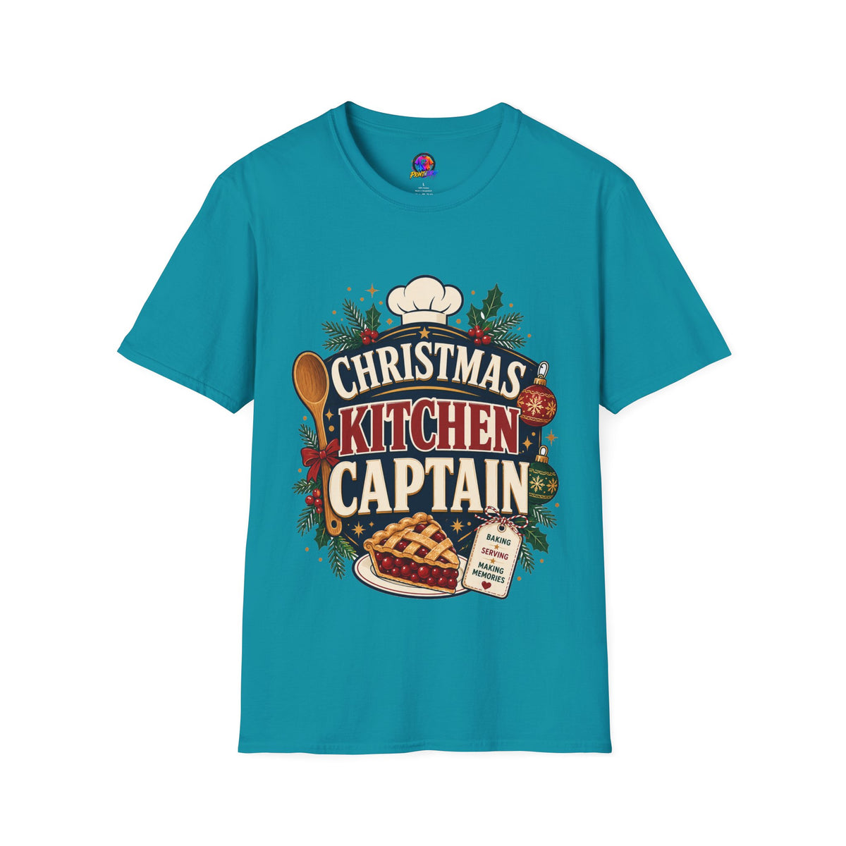 Christmas Kitchen Captain T-Shirt — Festive Holiday Cooking Tee