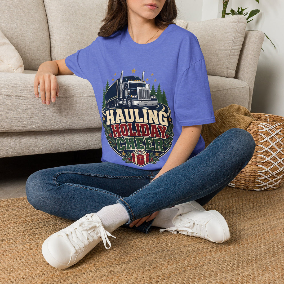 Christmas Truck T‑Shirt — "Hauling Holiday Cheer" Festive Trucker Tee
