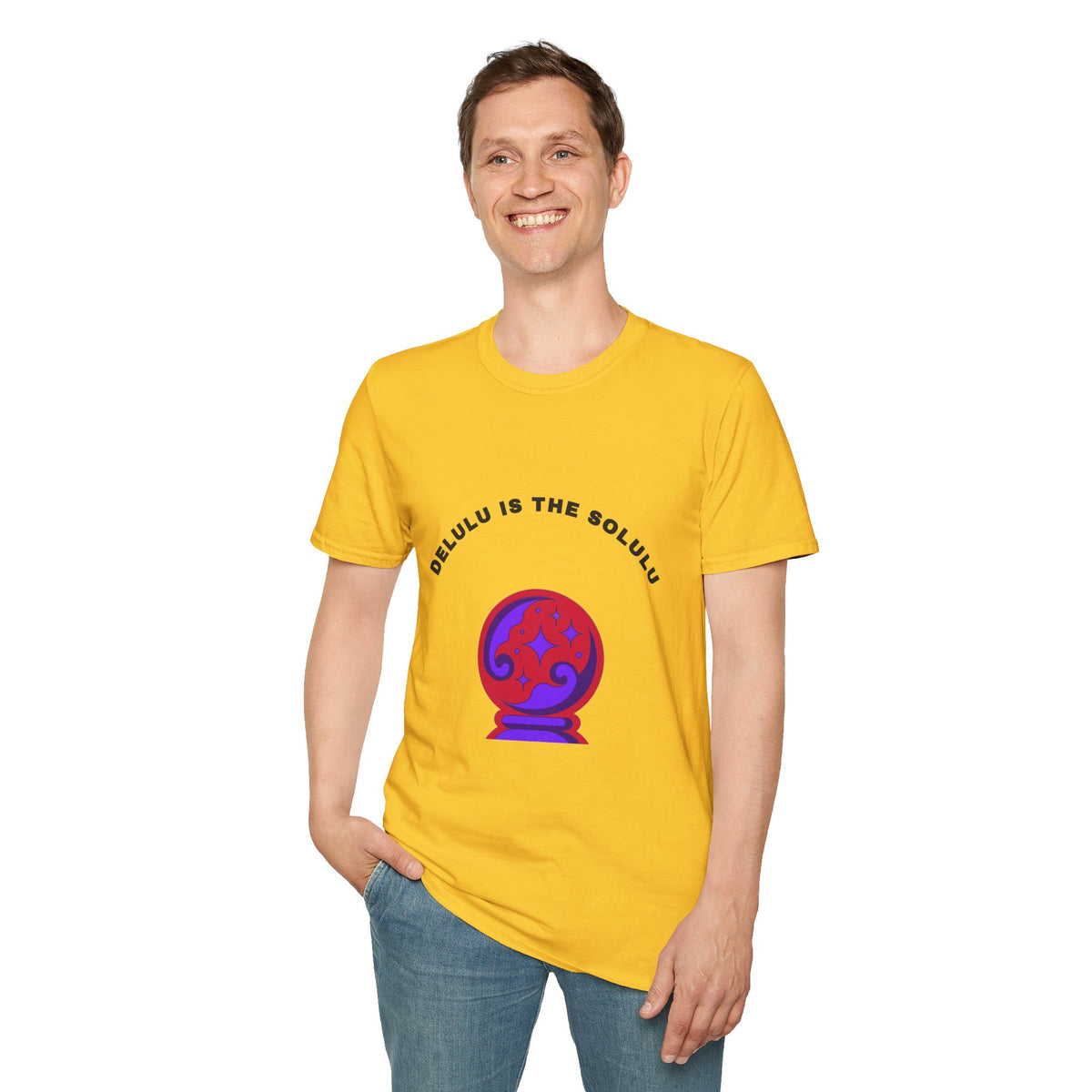 T-Shirt — Delulu Is The Solulu Crystal Ball Graphic Tee - Trending Now - September 2026
