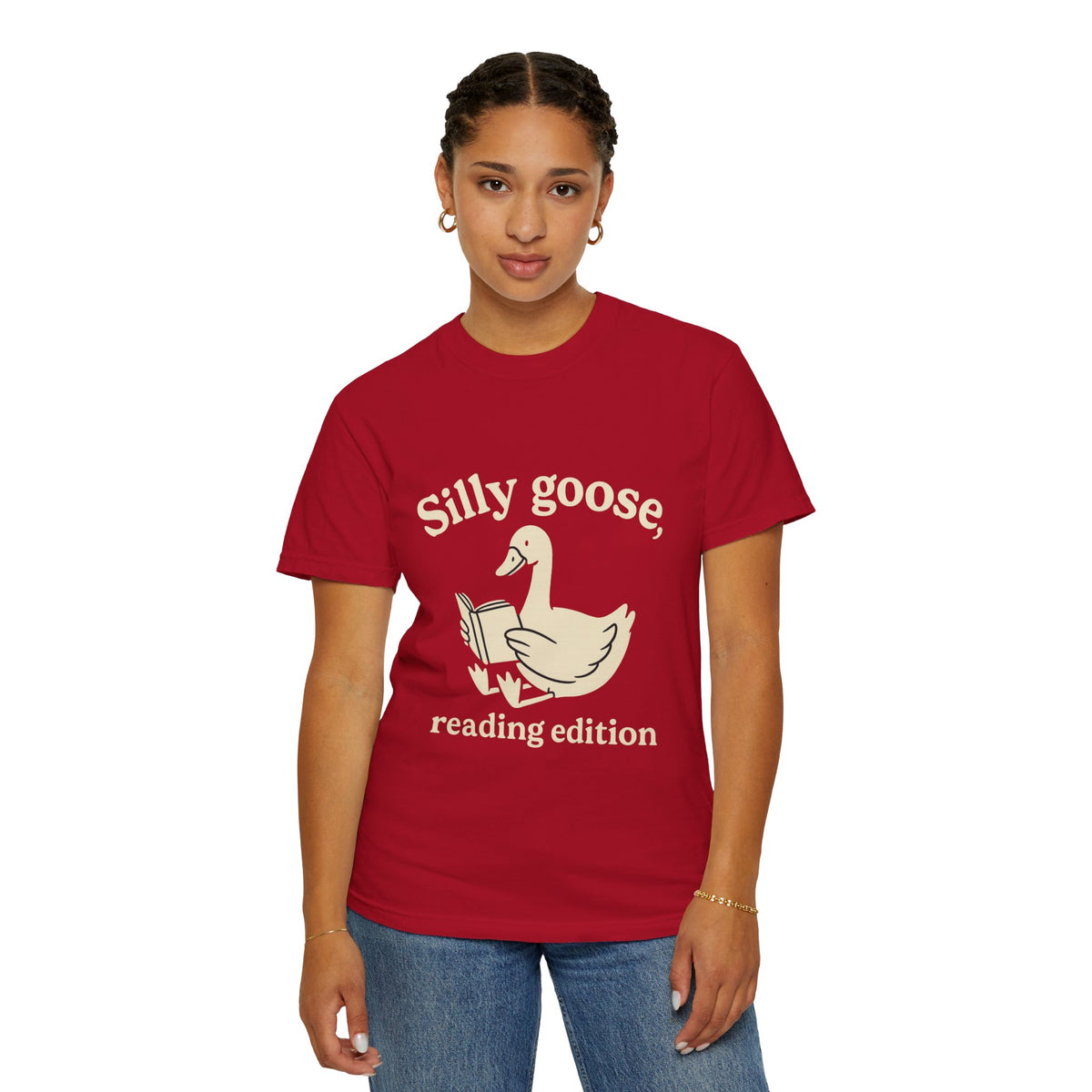 Silly Goose Reading Edition Tee - Cute Book Lover Animal Graphic T-Shirt - Trending Now - October 2026
