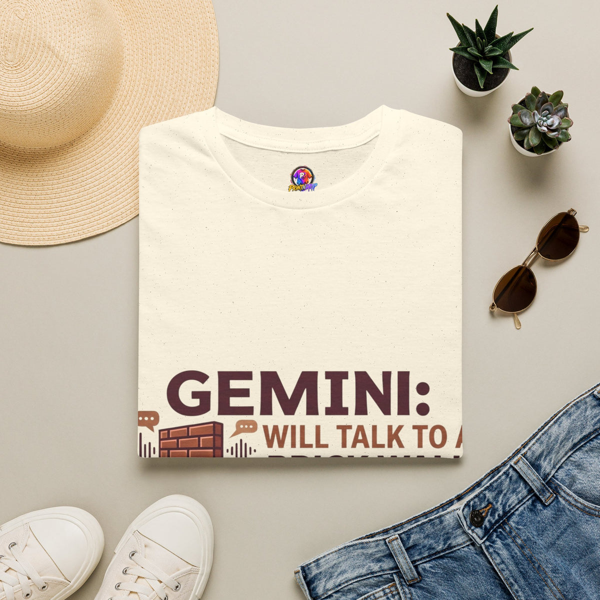 Gemini T-Shirt — "Gemini: Will Talk to a Brick Wall, Will Also Win the Argument" Astrological Tee